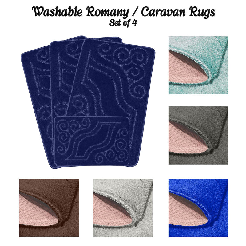 Romany Gypsy Washable 4 Piece Mat/Rug Set - Tranquil Retreat Unleashed
