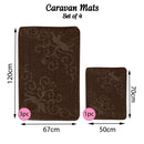 Romany Gypsy Washable 4 Piece Mat/Rug Set - Floral Escapes