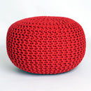 Chunky Knitted Pouffe – Moroccan-inspired Elegance