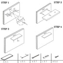 Sleek High Gloss Black Floating Shelf - Versatile Sizes Available