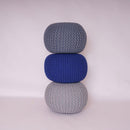Chunky Knitted Pouffe – Moroccan-inspired Elegance