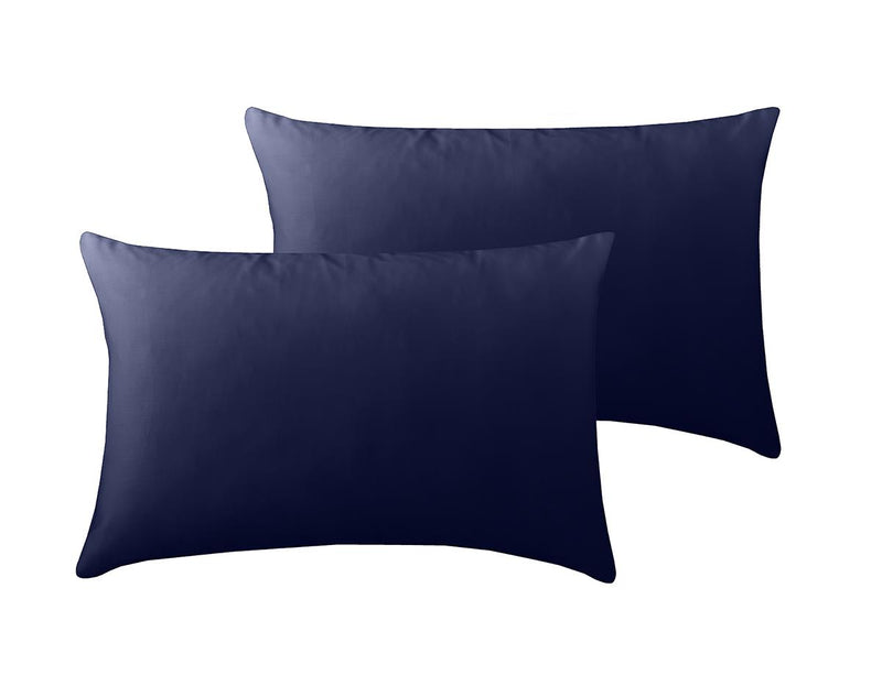 800 TC Plain Dyed Pillowcase (Oxford/HW) Pillowcase Pair / Housewife / Navy Blue - Exclusive Deals Ltd - Exclusive Deals