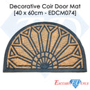 Semi Circle Sun Dial 2 Coir Door Anti-Slip Household Mat 40 x 60cm - Exclusive Deals - Exclusive Deals