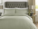 Luxury 400 TC Sateen Check Duvet Cover Bedding Set 100% Cotton High Quality Duvet Cover Set / Single Size / Green - Exclusive Deals Ltd - Exclusive Deals