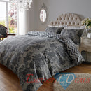 Damask Duvet Cover Grey & Black - Exclusive Deals Ltd - Exclusive Deals