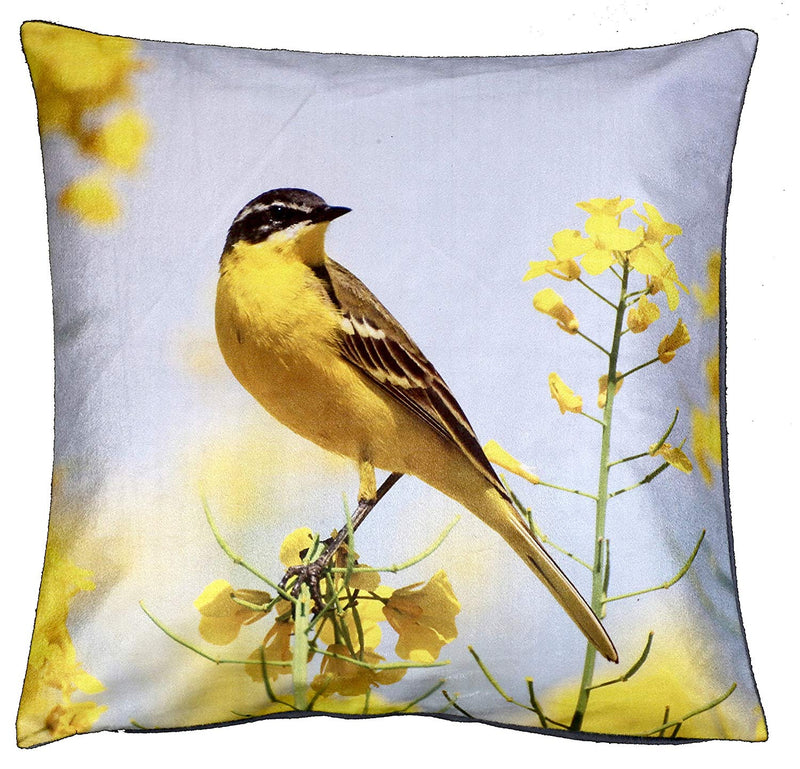 Yellow Bird Cushion Cover Plush Velvet - Exclusive Deals