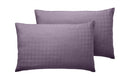 400 TC Sateen Check Housewife Pillowcase 45 x 75cm Purple - Xquisite Home Furnishings - Exclusive Deals