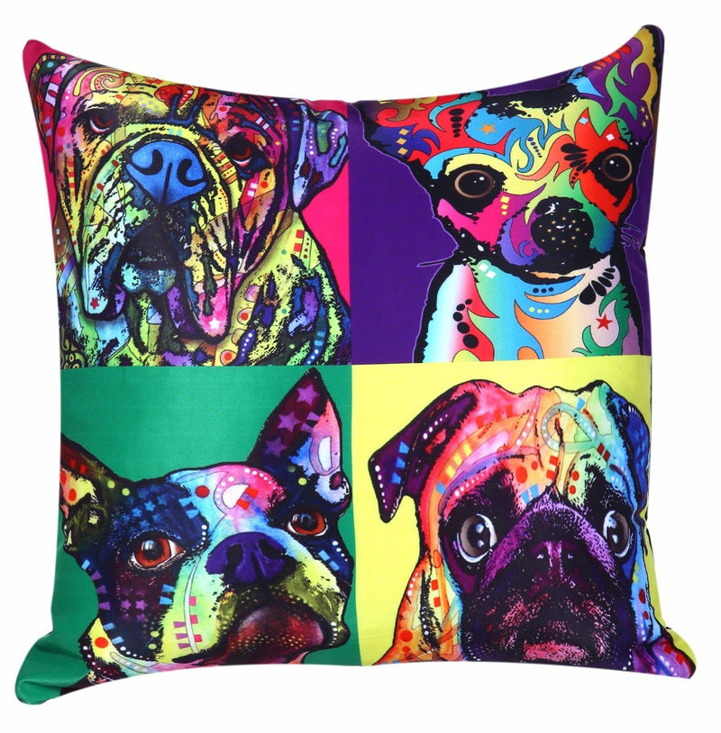 Dogs Cushion Cover Pop Art - Exclusive Deals Ltd - Exclusive Deals