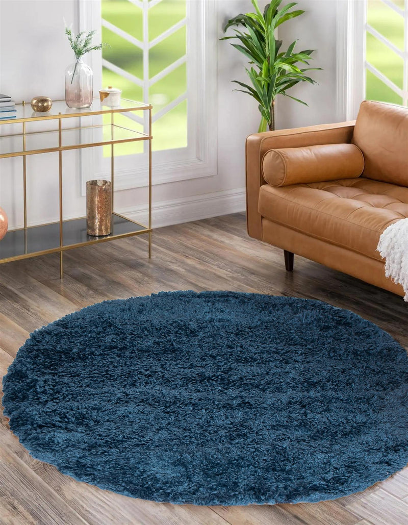 No-Shed Shaggy Rugs with Oeko-Tex Cerificate (safe for babies and pets) Navy Blue / 110cm (43'') - Exclusive Deals Ltd - Exclusive Deals