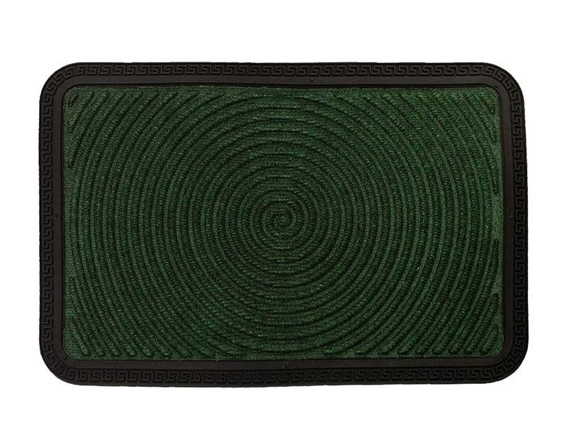 Door Mat Non-Slip Door Rug 40 x 60cm Spiral Green - Exclusive Deals Ltd - Exclusive Deals