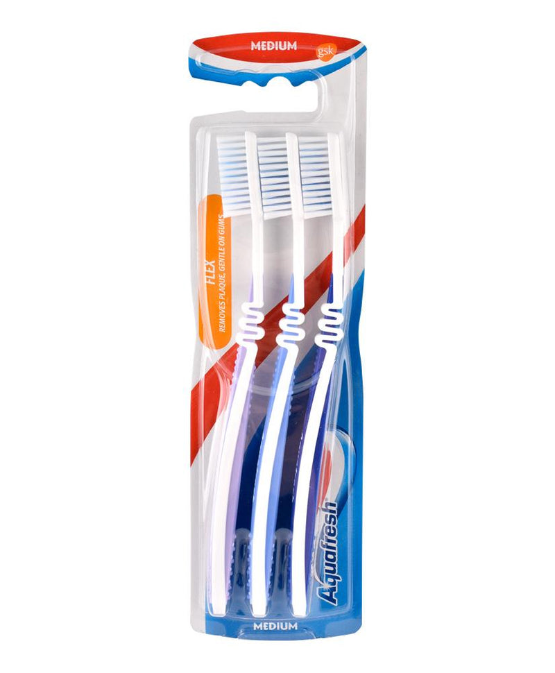 Aquafresh Triple Pack Toothbrushes Medium Flex - Exclusive Deals Ltd - Exclusive Deals