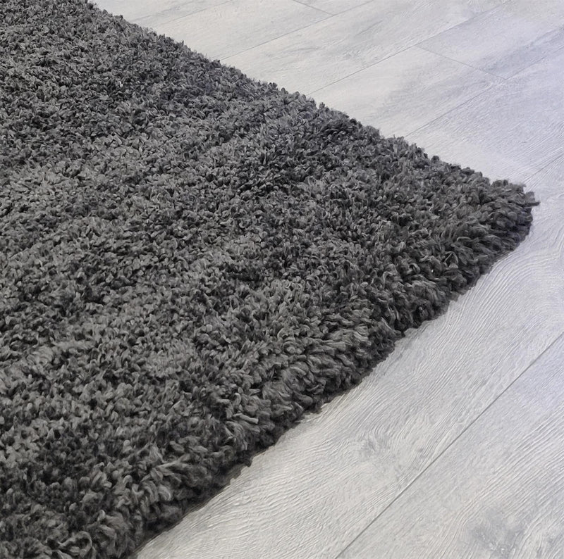 Premium Quality Shaggy Rug 80 x 150cm Charcoal Black - Exclusive Deals - Exclusive Deals