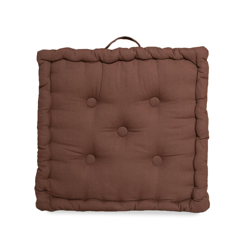 Cotton Booster Chair Pad 43 x 43cm Brown - Exclusive Deals Ltd - Exclusive Deals