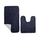Bath Mats Rubber Backing Anti Slip 50 x 80cm Navy Blue - Exclusive Deals Ltd - Exclusive Deals