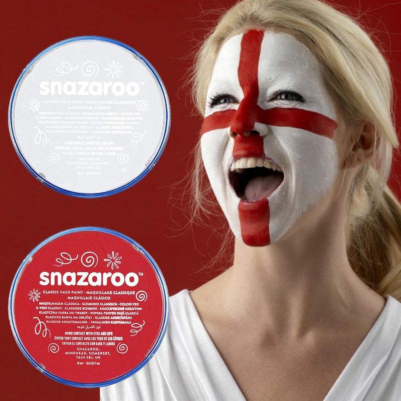 Snazaroo Face & Body Paint Make Up Red & White - Exclusive Deals ltd - Exclusive Deals