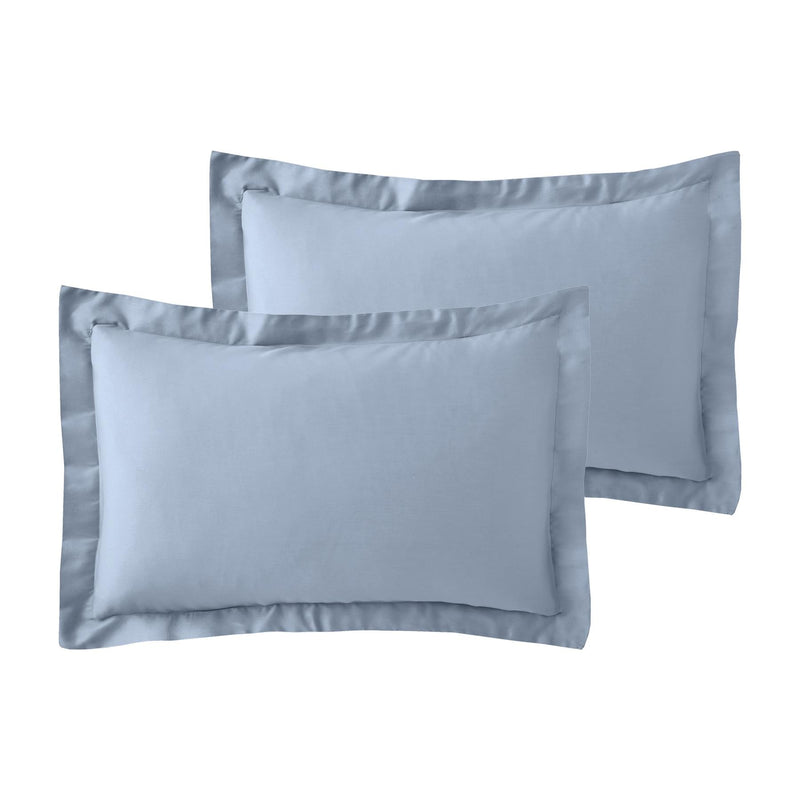 600 TC Cotton Rich (Plain Dyed Oxford Pillowcase, Blue) - Exclusive Deals Ltd - Exclusive Deals