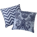 Damask Cushion Cover 45cm x 45cm, [Damask Blue & Navy] - Exclusive Deals Ltd - Exclusive Deals