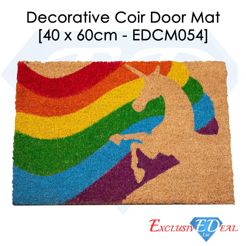Rainbow Unicorn Coir Door Anti-Slip Household Mat 40 x 60cm - Exclusive Deals - Exclusive Deals