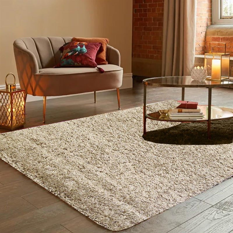 No-Shed Shaggy Rugs with Oeko-Tex Cerificate (safe for babies and pets) Beige / 40 x 60cm (16 x 23.5'') - Exclusive Deals Ltd - Exclusive Deals