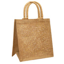 Mini Jute Bags Various Colours (H25xW24) Glitter Natural - Exclusive Deals Ltd - Exclusive Deals