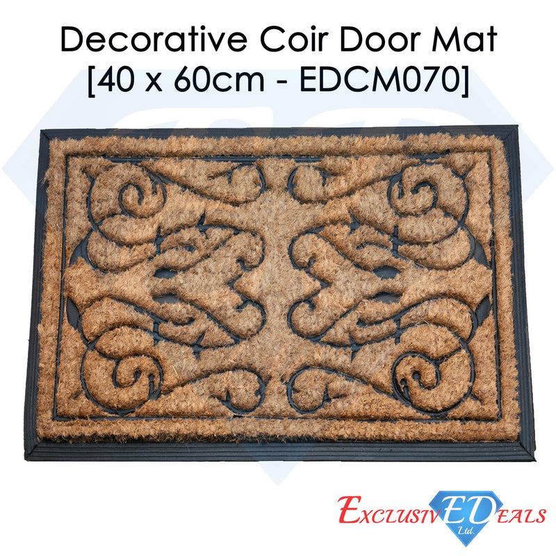 Rubber Pattern 2 Coir Door Anti-Slip Household Mat 40 x 60cm - Exclusive Deals - Exclusive Deals