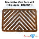 Natural Coir Door Wire Mats 40cm x 60cm Indoor & Outdoor Household Mat Pattern 5 - Exclusive Deals - Exclusive Deals