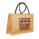 Large Jute Shopping Bags Love Mum - Exclusive Deals - Exclusive Deals