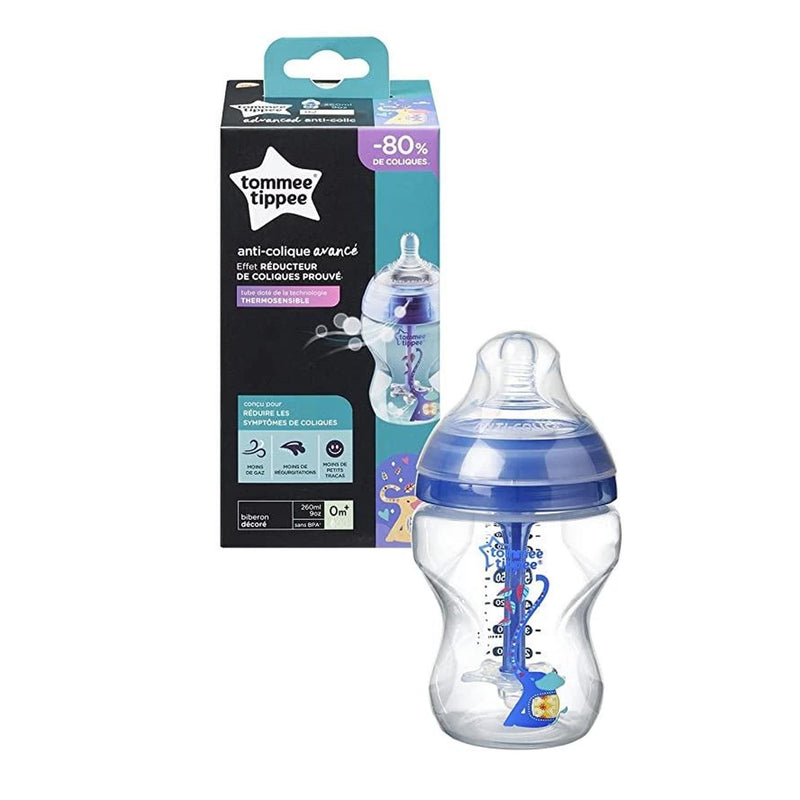 Tommee Tippee Blue Anti Colic Baby Bottle 0+ Months 260ml - Exclusive Deals Ltd - Exclusive Deals