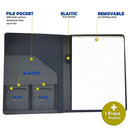 A4 Smart Foldable Portfolio File Grey & Black - Exclusive Deals Ltd - Exclusive Deals