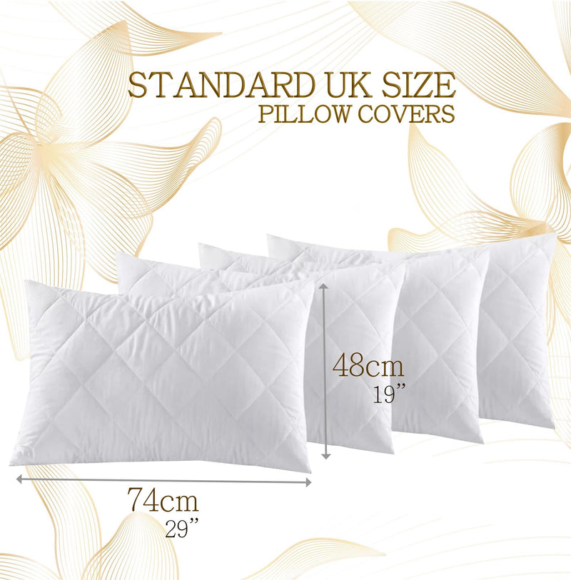 Quilted Pillow Protectors 2Pack or 4Pack - Exclusive Deals - Exclusive Deals