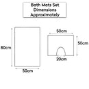 Bath Mat Sets Anti Slip 50 x 80cm