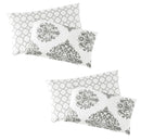 2pc Reversible Cushion Covers 30 x 50cm Grey Damask - Exclusive Deals - Exclusive Deals