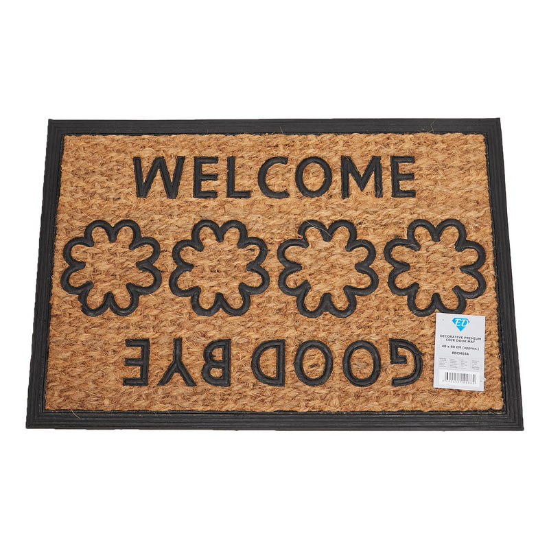 Welcome Goodbye Coir Door Anti-Slip Household Mat 40 x 60cm - Exclusive Deals Ltd - Exclusive Deals