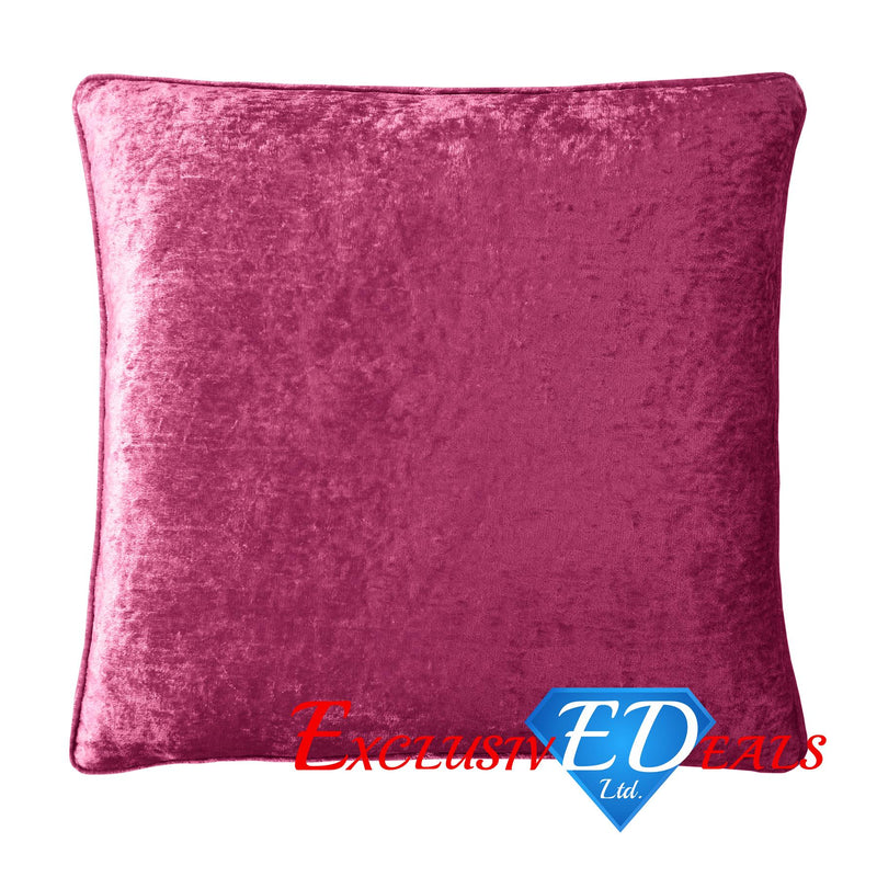 Crushed Velvet 45cm x 45cm Cushion Cover,Pink - Exclusive Deals Ltd - Exclusive Deals