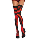 Adult Thigh High Over Knee Stockings Size 6/8 [Striped Red & Black] - Exclusive Deals Ltd - Exclusive Deals