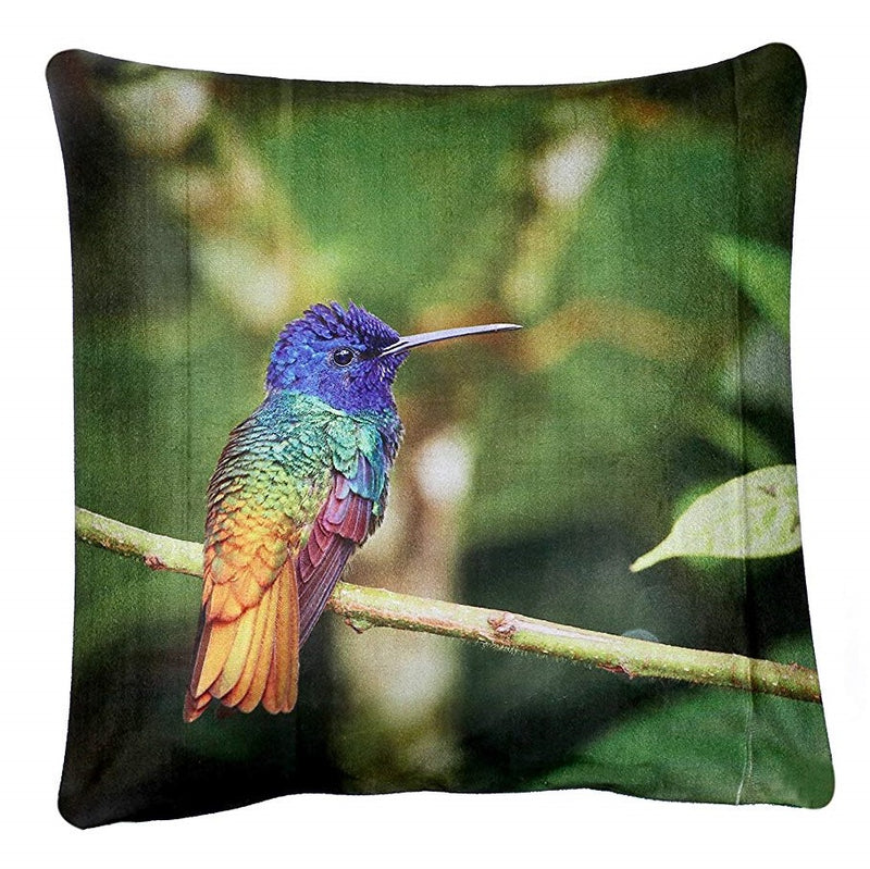 Hummingbird Cushion Cover Plush Velvet - Exclusive Deals Ltd - Exclusive Deals