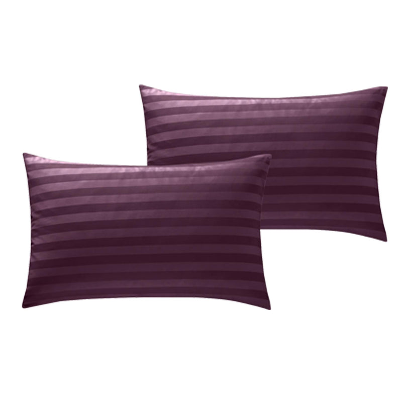 250TC Pillowcases Housewife/Oxford Pillowcases / Housewife / Plum - Exclusive Deals Ltd - Exclusive Deals