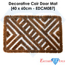 Natural Coir Door Wire Mats 40cm x 60cm Indoor & Outdoor Household Mat Pattern 2 - Exclusive Deals - Exclusive Deals