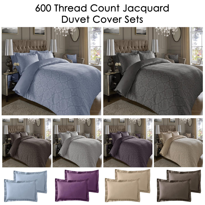 600 TC Duvets Covers and Extra Oxford Plain Pillowcases