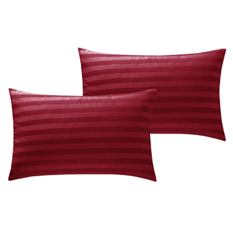 250TC Pillowcases Housewife/Oxford Pillowcases / Housewife / Maroon - Exclusive Deals Ltd - Exclusive Deals