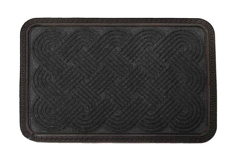 Door Mat Non-Slip Door Rug 40 x 60cm Knot Black - Exclusive Deals Ltd - Exclusive Deals