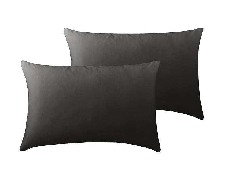 800 TC Plain Dyed Pillowcase (Oxford/HW) Pillowcase Pair / Housewife / Charcoal - Exclusive Deals Ltd - Exclusive Deals
