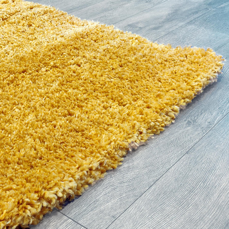 Premium Quality Shaggy Rug 60 x 110cm Mustard Yellow - Exclusive Deals - Exclusive Deals