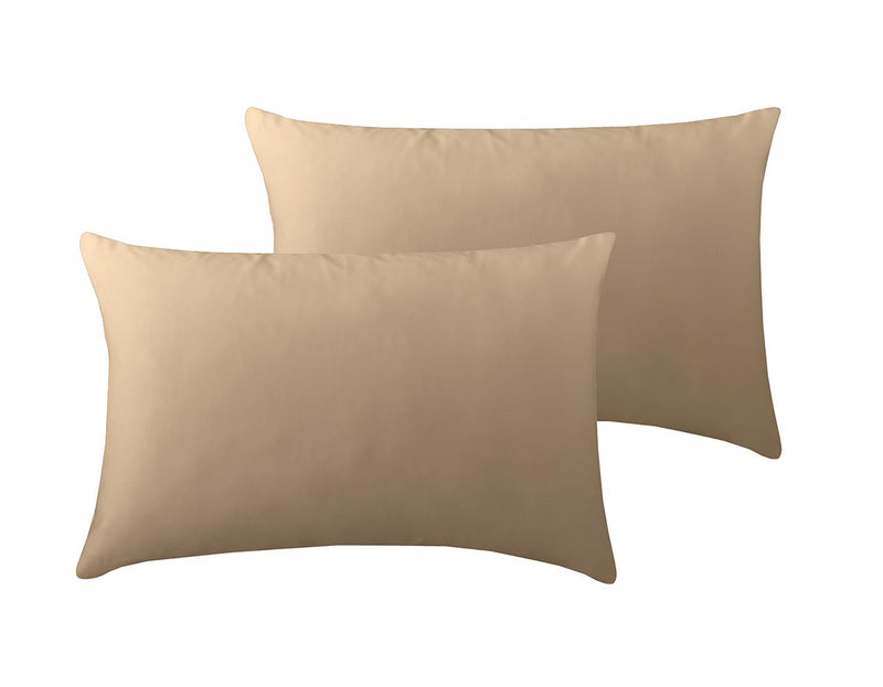 800 TC Plain Dyed Pillowcase (Oxford/HW) Pillowcase Pair / Housewife / Mocha - Exclusive Deals Ltd - Exclusive Deals