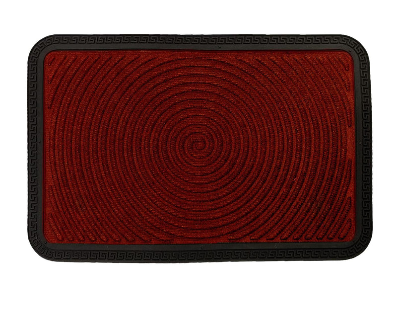 Door Mat Non-Slip Door Rug 40 x 60cm Spiral Red - Exclusive Deals Ltd - Exclusive Deals