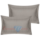 Luxury 400 TC Sateen Check Duvet Cover Bedding Set 100% Cotton High Quality 2 x Pillowcases / Oxford / Grey - Exclusive Deals Ltd - Exclusive Deals