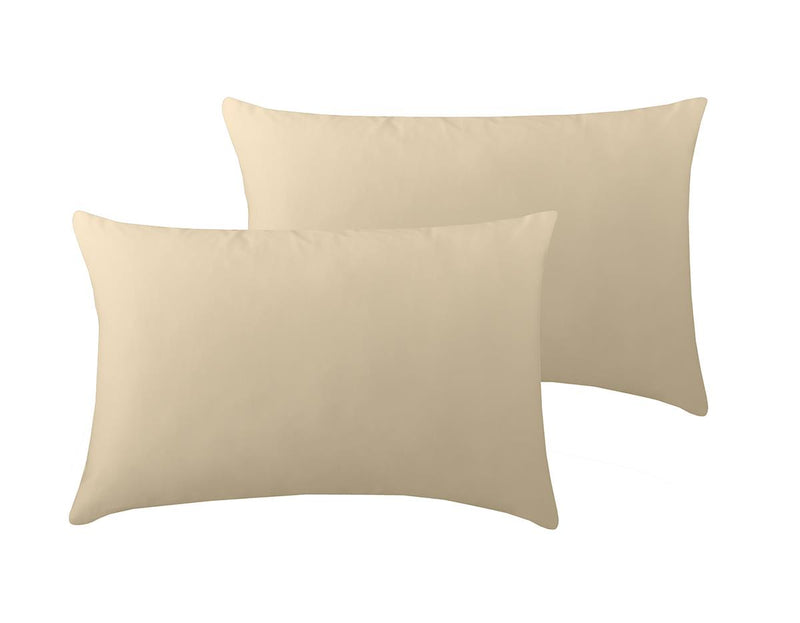 800 TC Plain Dyed Pillowcase (Oxford/HW) Pillowcase Pair / Housewife / Ivory - Exclusive Deals Ltd - Exclusive Deals