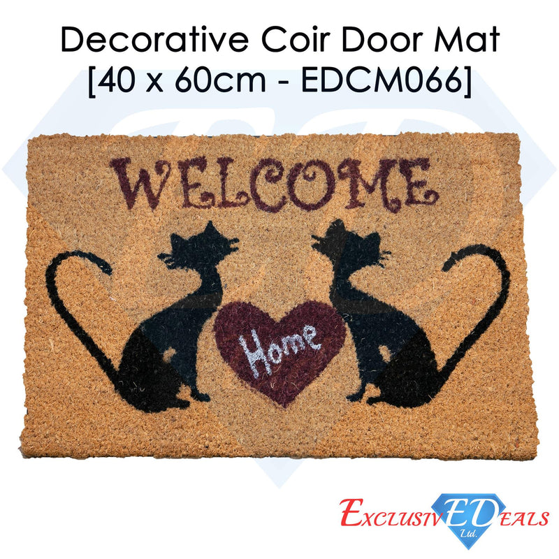 Cat Welcome Home Coir Door Anti-Slip Household Mat 40 x 60cm - Exclusive Deals - Exclusive Deals