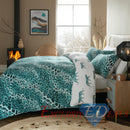 Brushed Cotton Printed Duvet Cover Leopard Check Stars Print - Exclusive Deals Ltd - Exclusive Deals