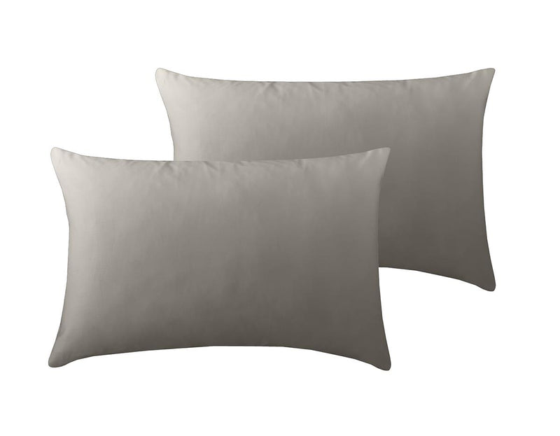 800 TC Plain Dyed Pillowcase (Oxford/HW) Pillowcase Pair / Housewife / Light Grey - Exclusive Deals Ltd - Exclusive Deals